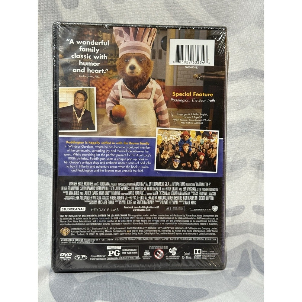 Paddington 2 DVD Movie 2018 Hugh‎ Bonneville Action Adventure Comedy Film - Picture 2 of 2